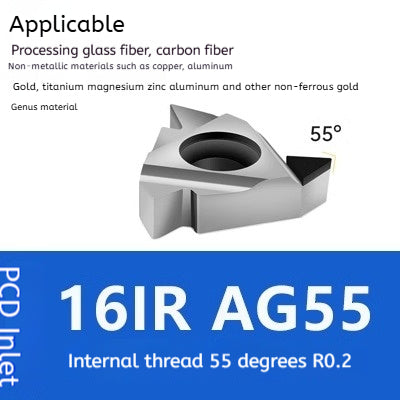 1160-Korea Imported Diamond Threaded Diamond Inserts 16ER/IR A55 AG60PCD Gemstone External Threaded Cutter Grain Shandong Denso Pricision Tools Co.,Ltd.
